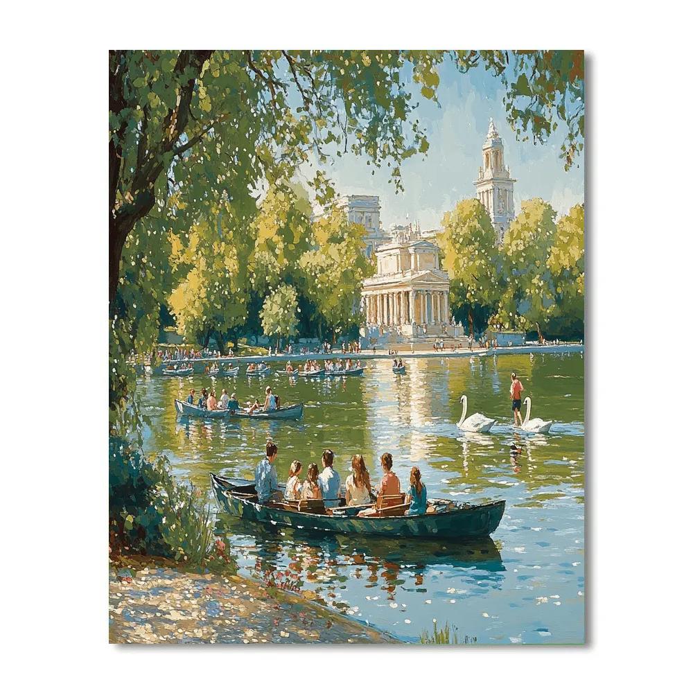 Serpentine Lake At Hyde Park London United Kingdom Painting by numbers kit