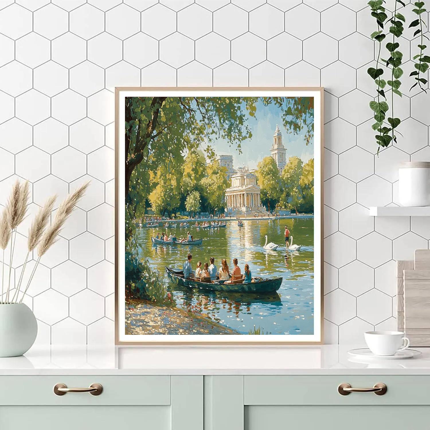 Serpentine Lake At Hyde Park London United Kingdom Painting by numbers kit