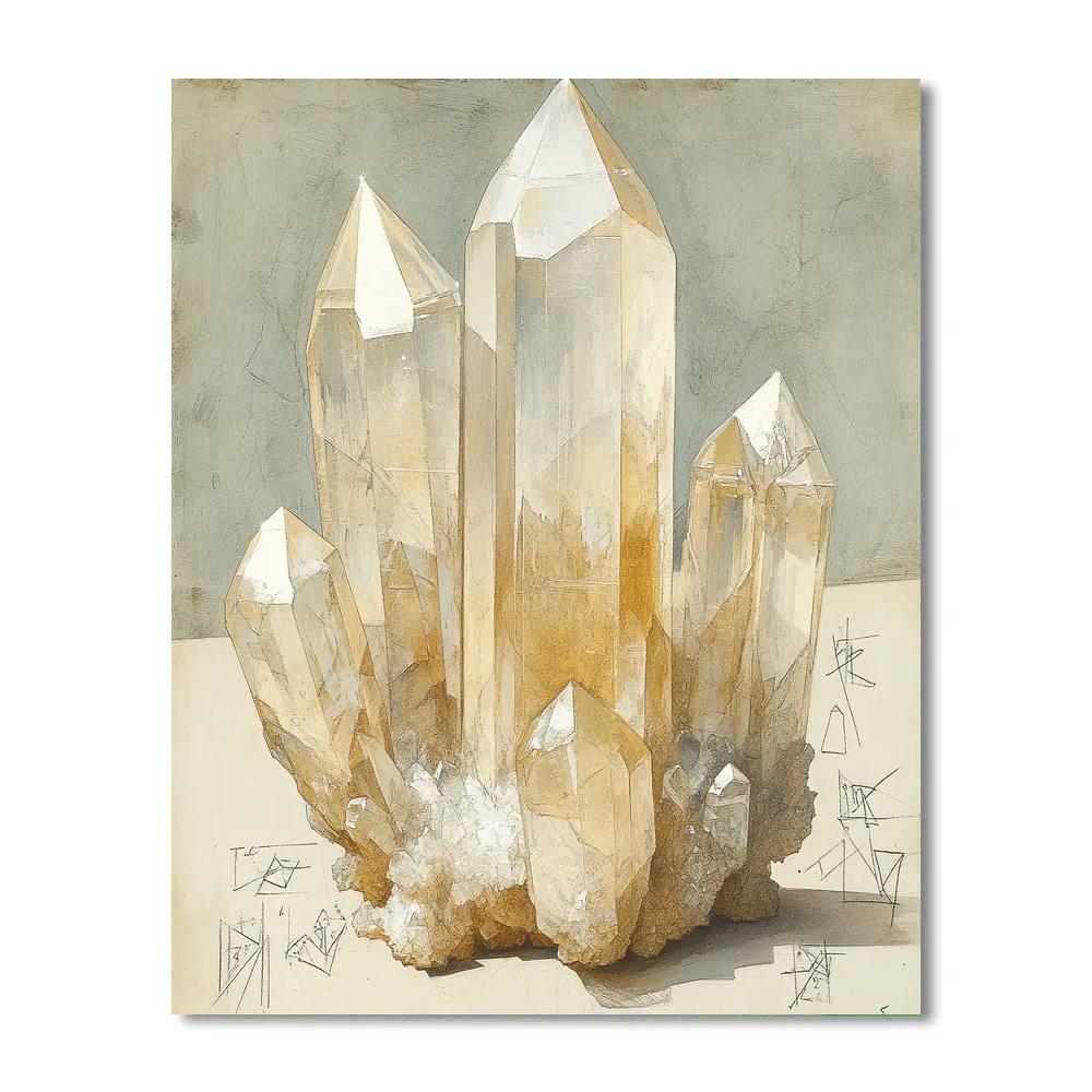 Leonardo Da Vinci Inspired Crystal Mineralogy Study Painting by numbers kit