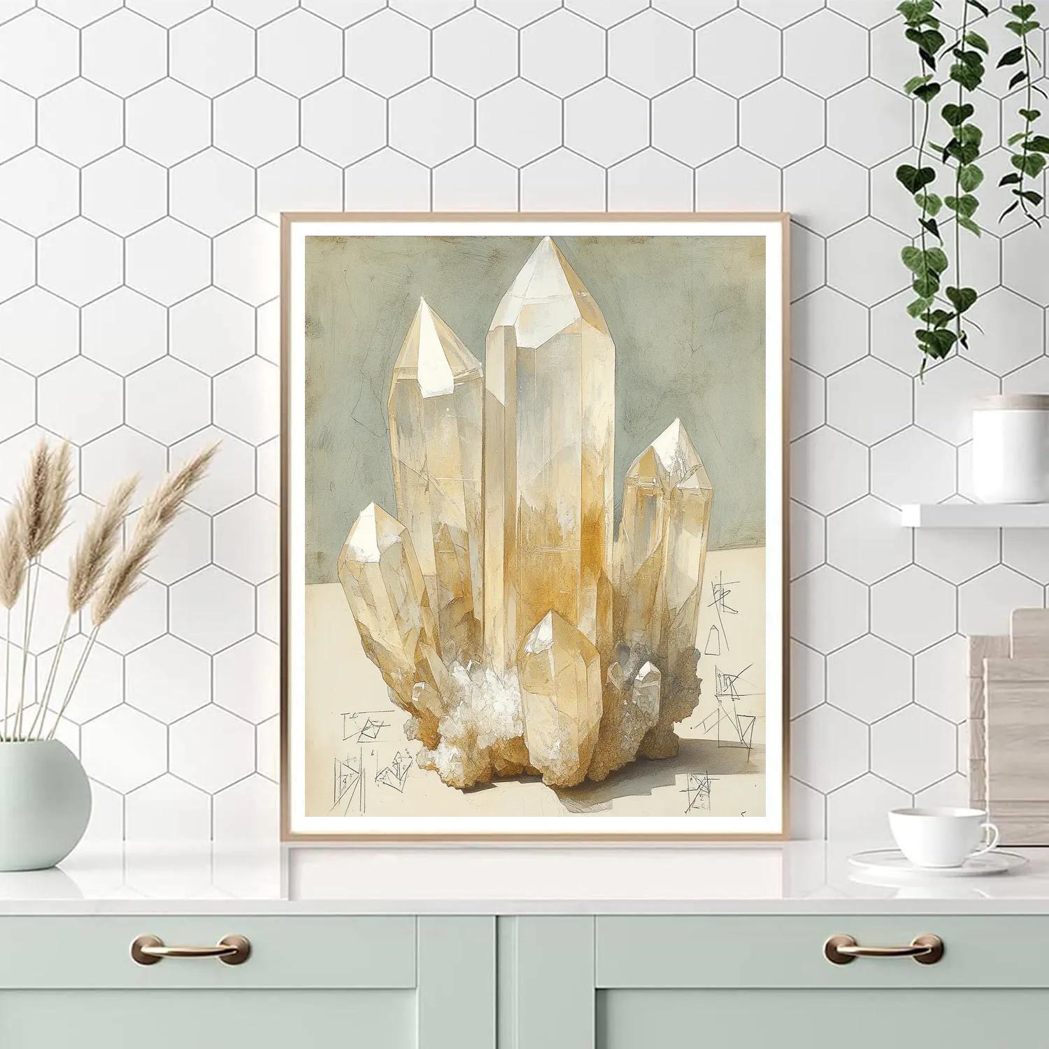 Leonardo Da Vinci Inspired Crystal Mineralogy Study Painting by numbers kit