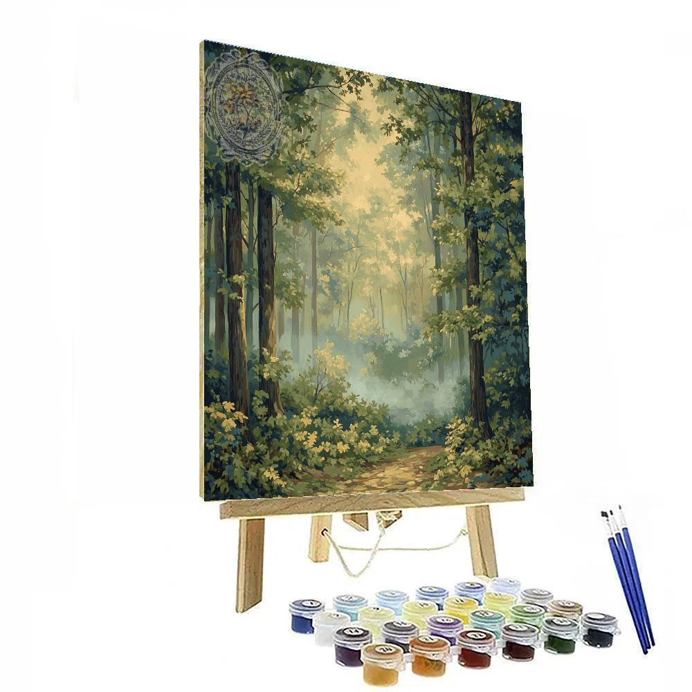 Leonardo Da Vinci Inspired Ethereal Forests paint by color