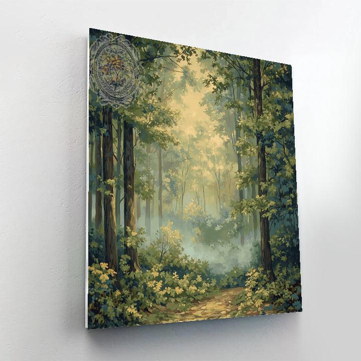 Leonardo Da Vinci Inspired Ethereal Forests paint by color