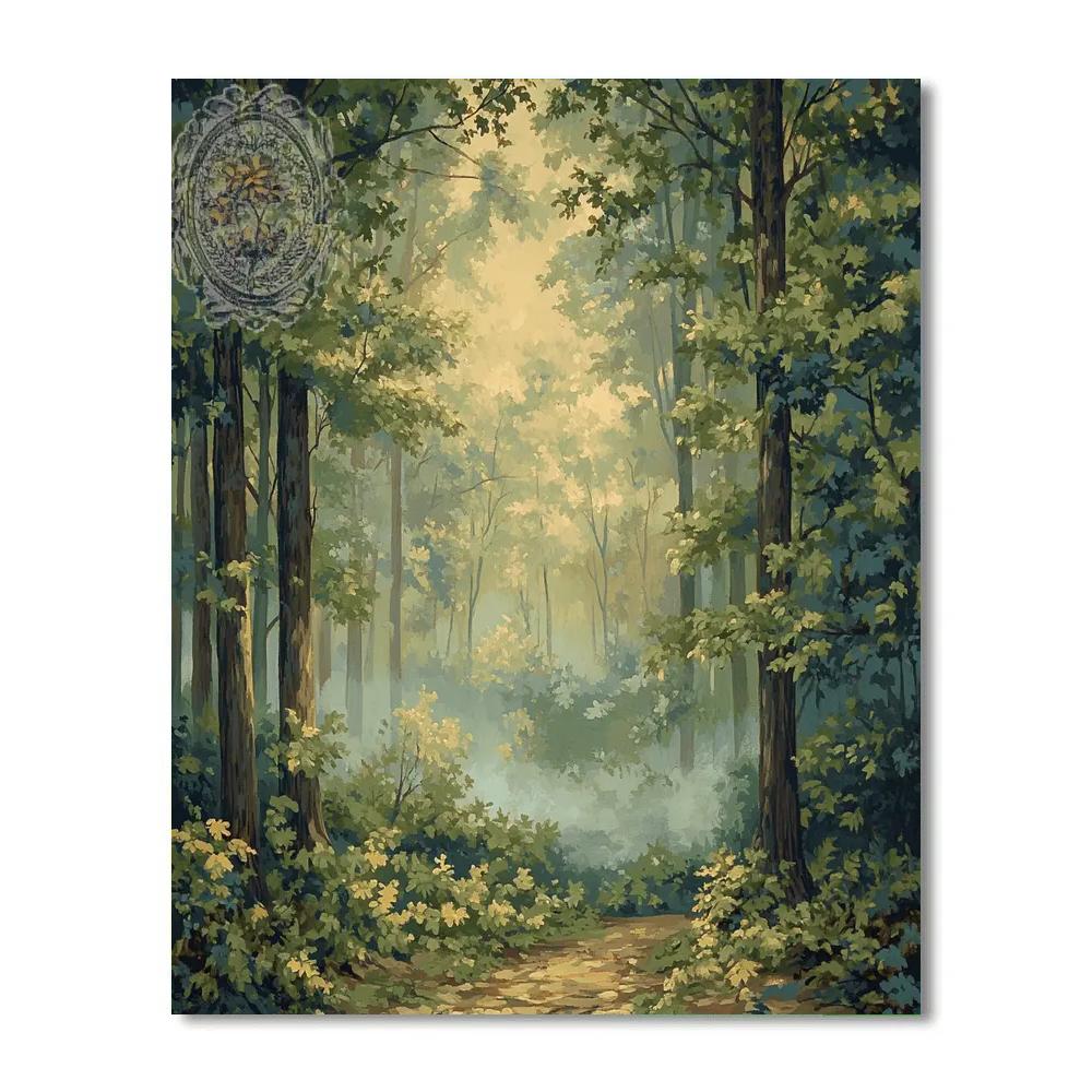 Leonardo Da Vinci Inspired Ethereal Forests paint by color