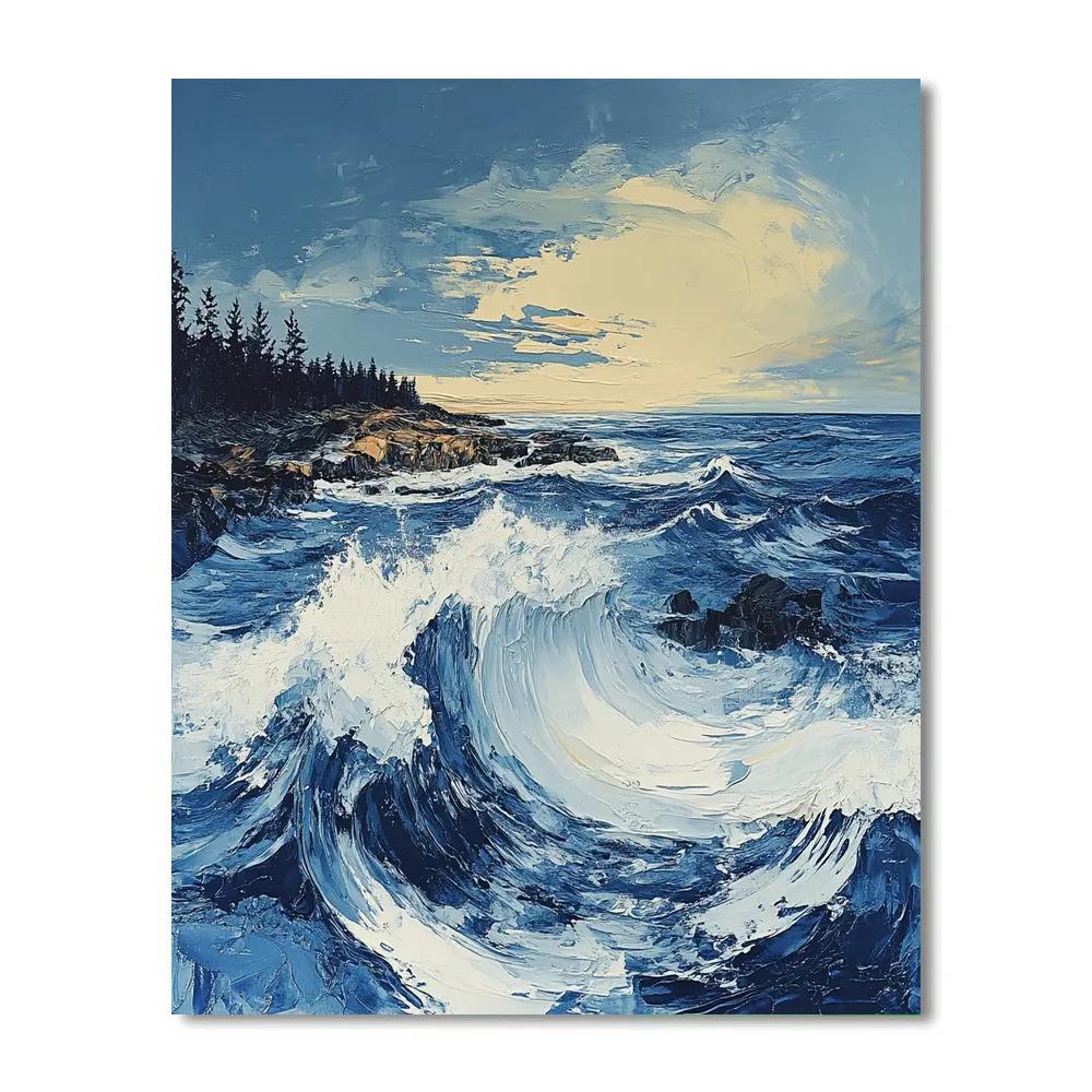 Arthur Lismer Inspired September Gale Over Rhythmic Whitecaps paint by numbers