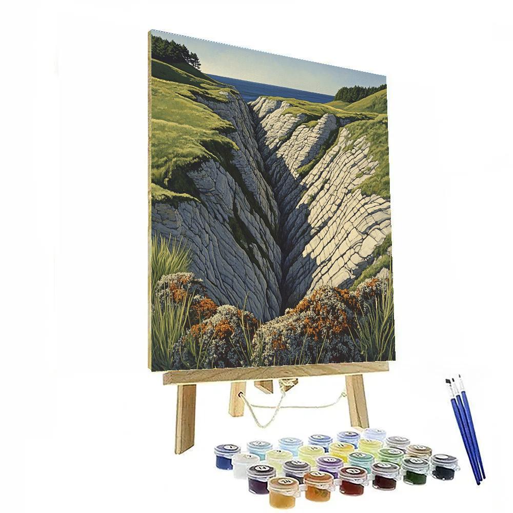 Arthur Lismer Inspired McGregor Bay Sculptural Rock Channels Paint by numbers kits