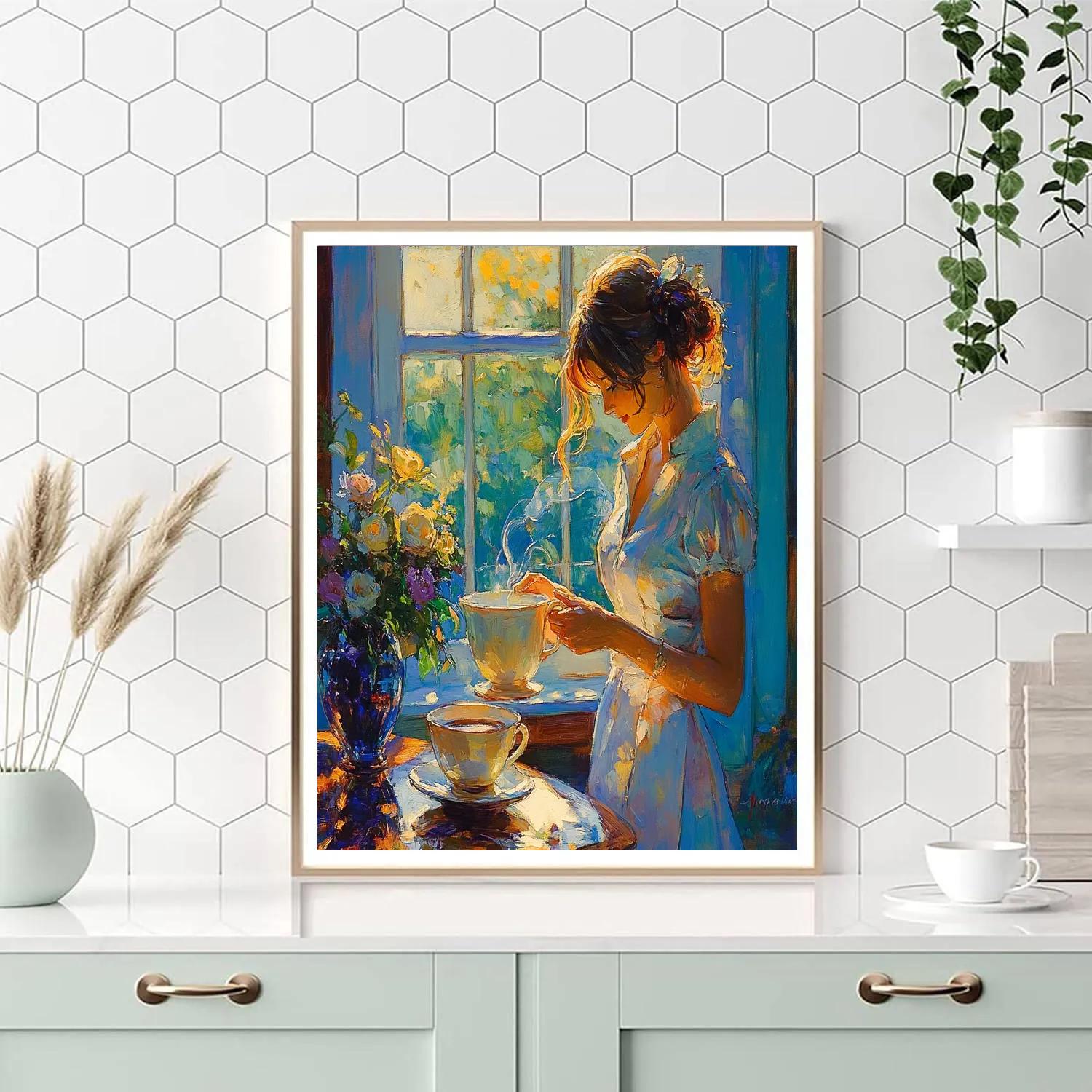 Vermeer Inspired Morning Coffee Painting by numbers kit