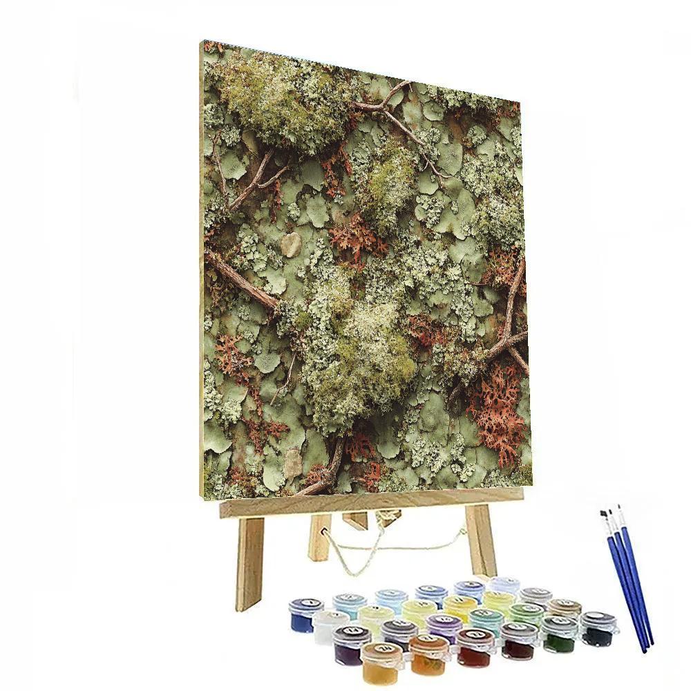 Arthur Lismer Inspired Forest Floor Sgraffito Study With Moss And Lichen painting number kit