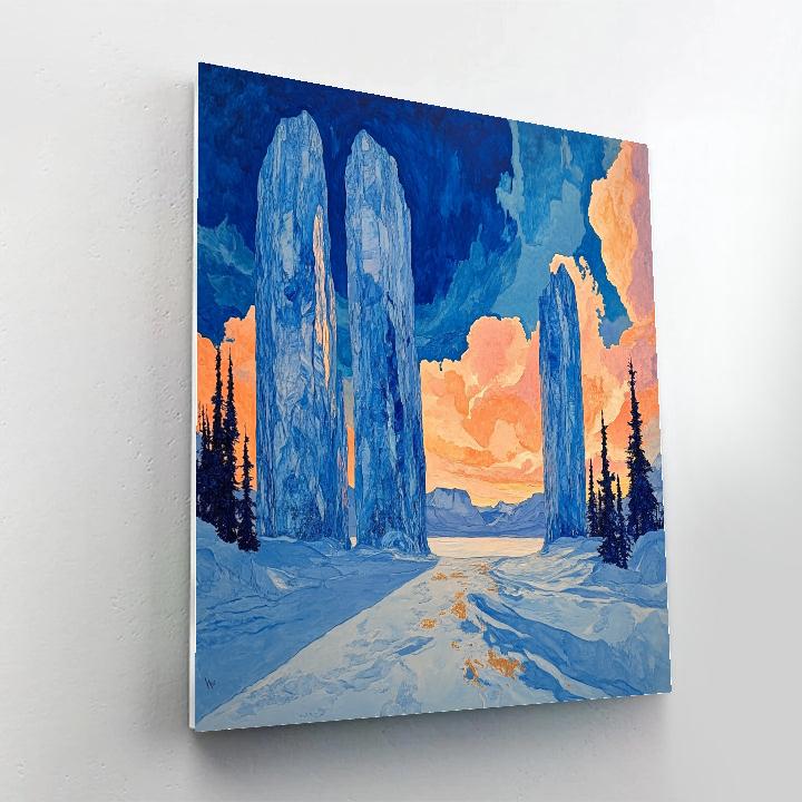 A.Y. Jackson Inspired Arctic Ice Cathedral DIY paint by numbers