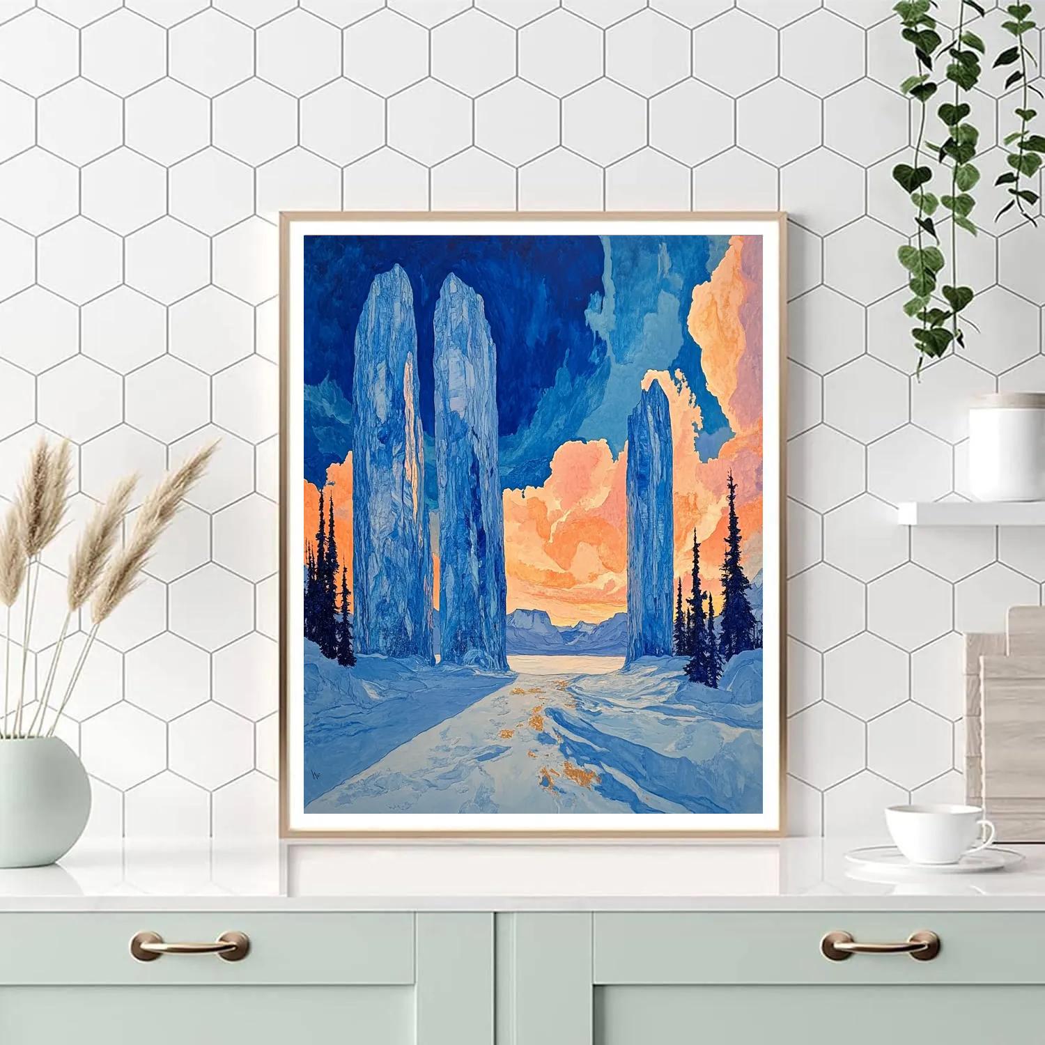 A.Y. Jackson Inspired Arctic Ice Cathedral DIY paint by numbers