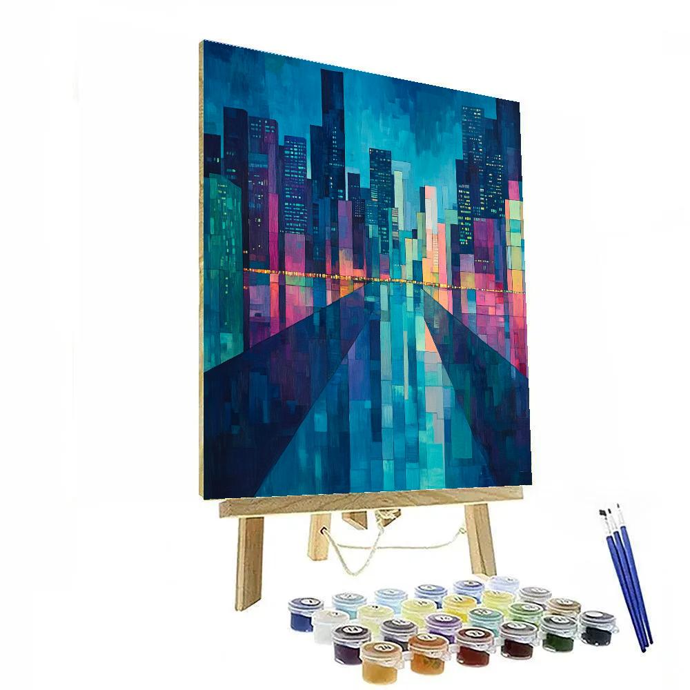 Egger-Like Modernist Citylights Painting by numbers kit