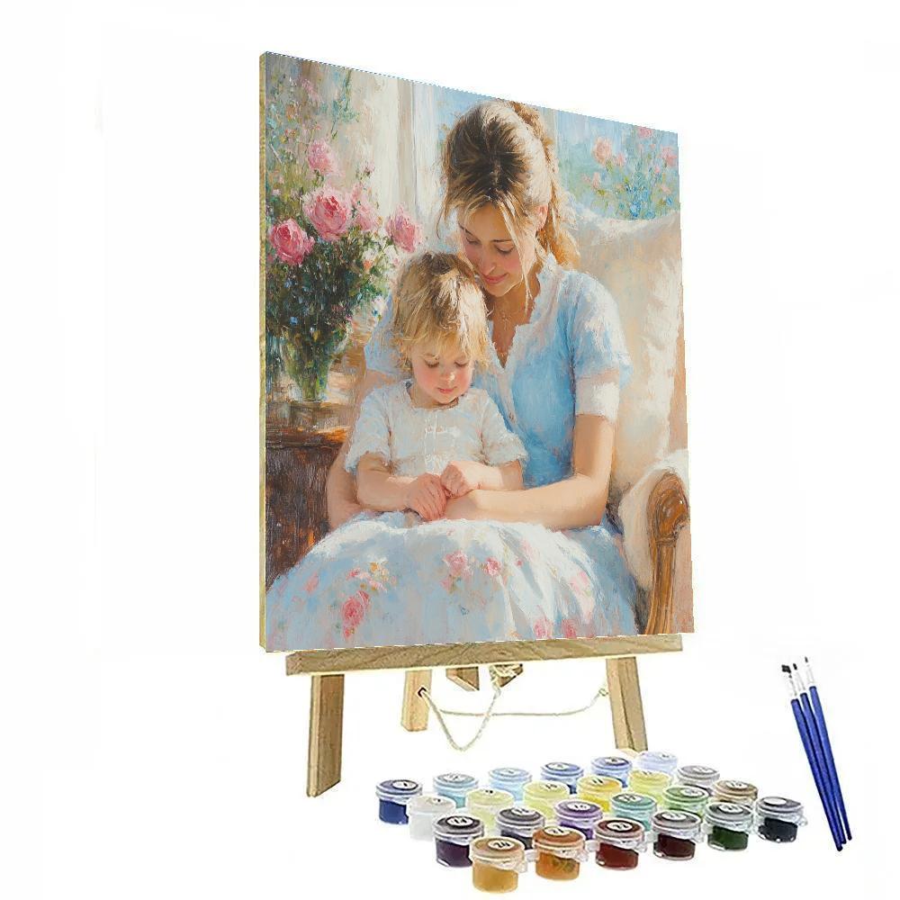 Mary Cassatt Inspired Mothers Embrace Painting by numbers kit