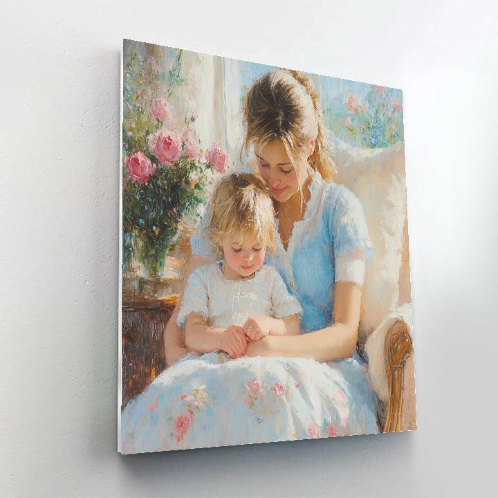 Mary Cassatt Inspired Mothers Embrace Painting by numbers kit