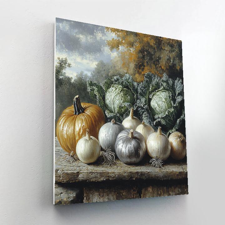 Diego Velázquez Inspired Market Vegetables At Dusk Numbered painting kits