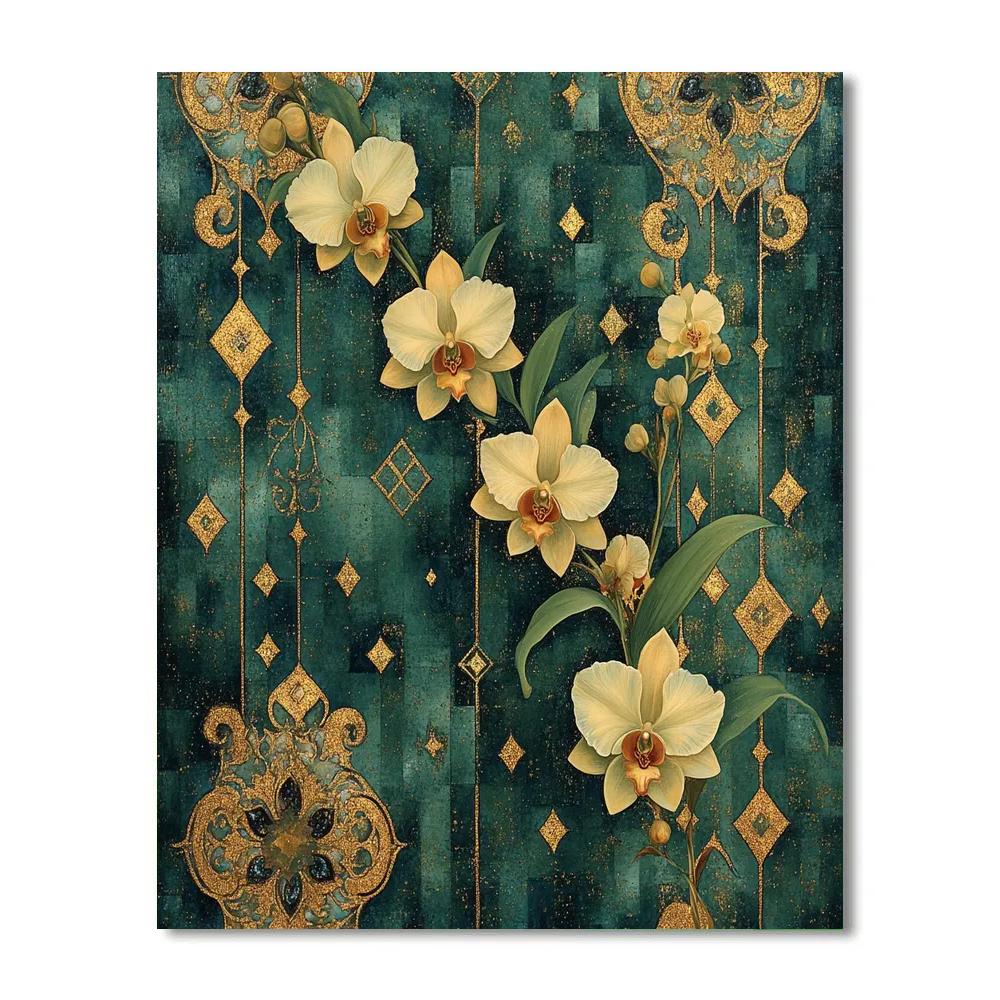 Klimt Inspired Orchid Still Life Paint by numbers kits