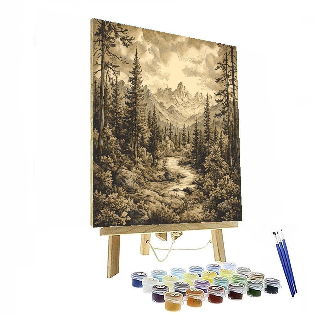 Durer Inspired Forest Map DIY paint by numbers