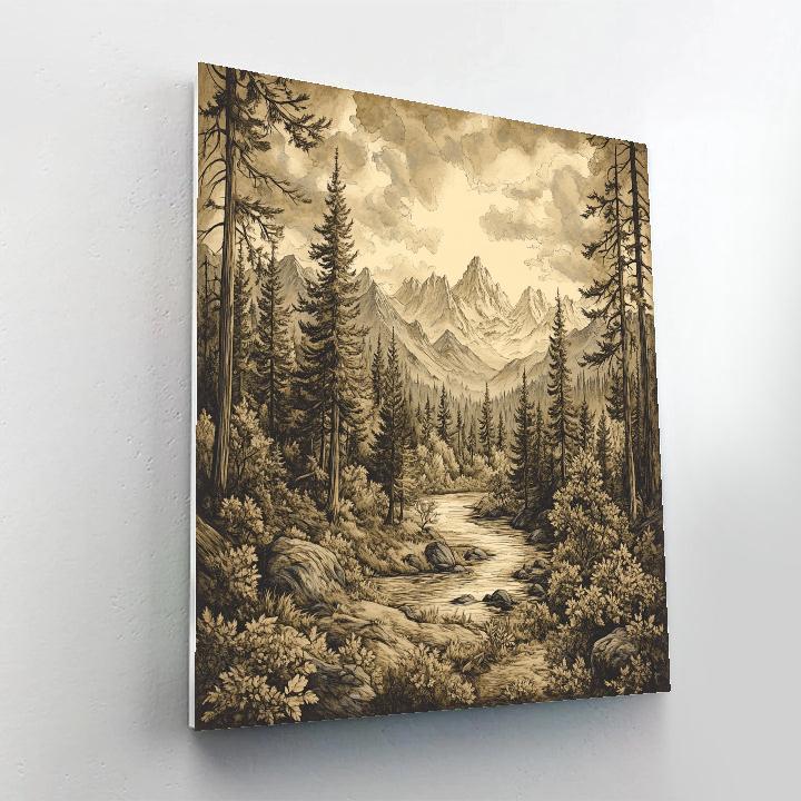 Durer Inspired Forest Map DIY paint by numbers