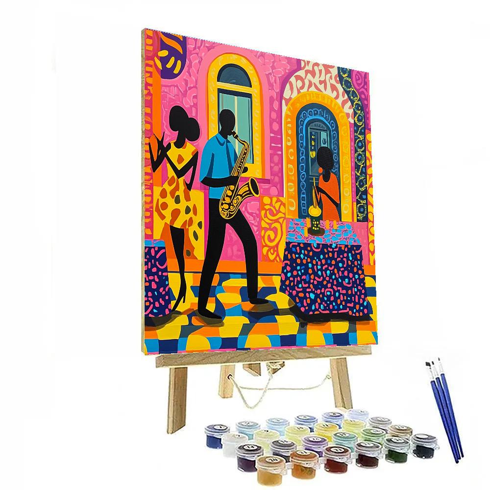 Henri Matisse Inspired Jazz Cafe paint by numbers