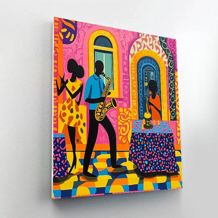 Henri Matisse Inspired Jazz Cafe paint by numbers