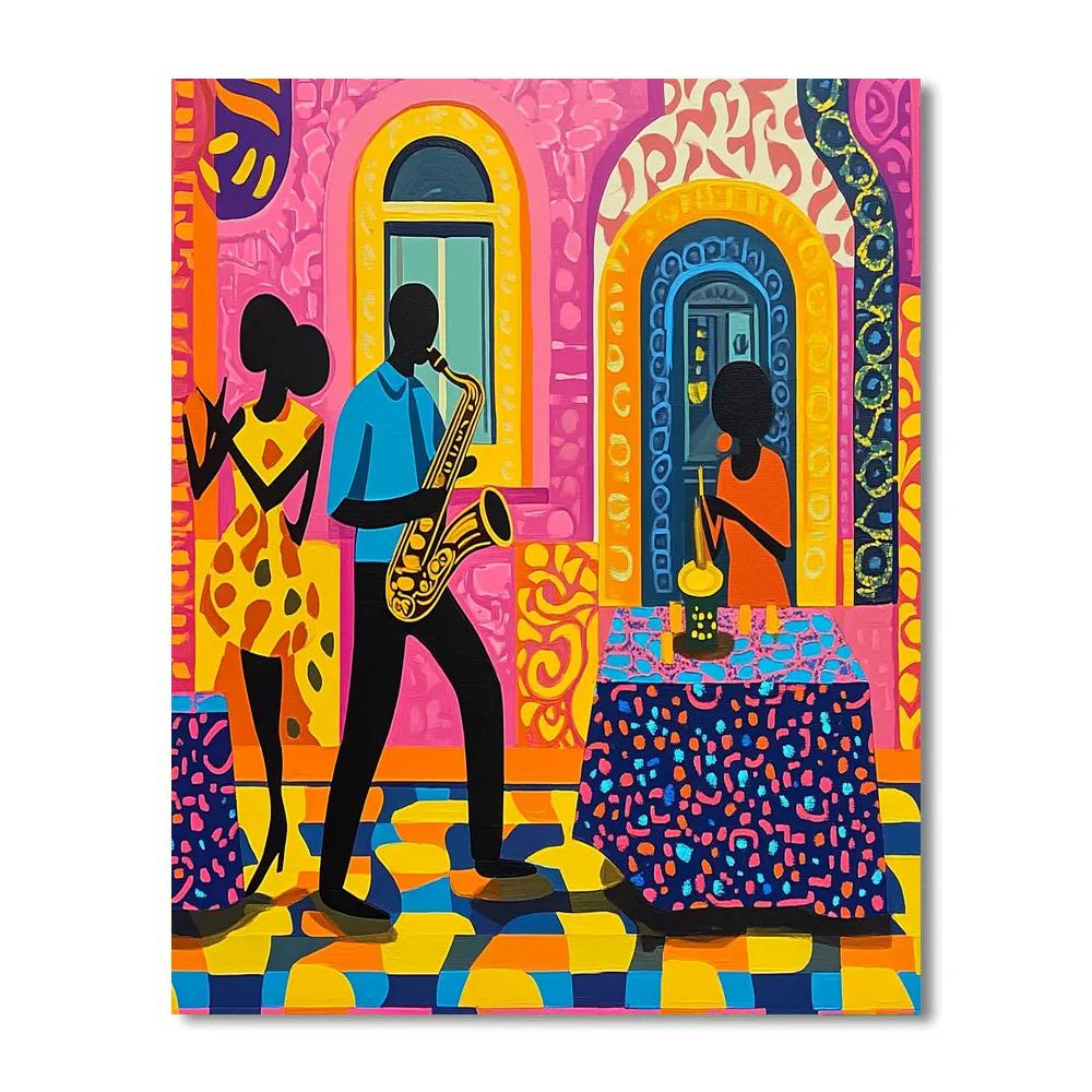 Henri Matisse Inspired Jazz Cafe paint by numbers
