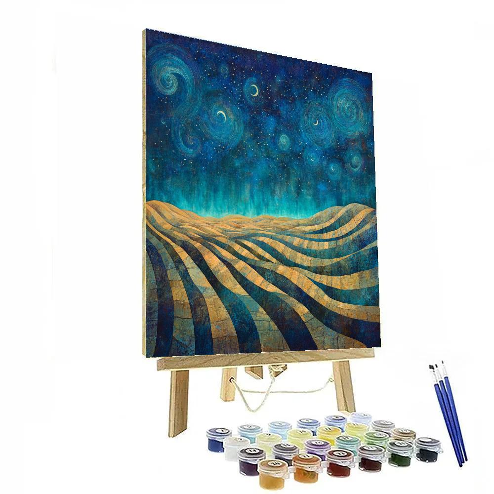 Max Ernst Inspired Celestial Dreamscape Number painting