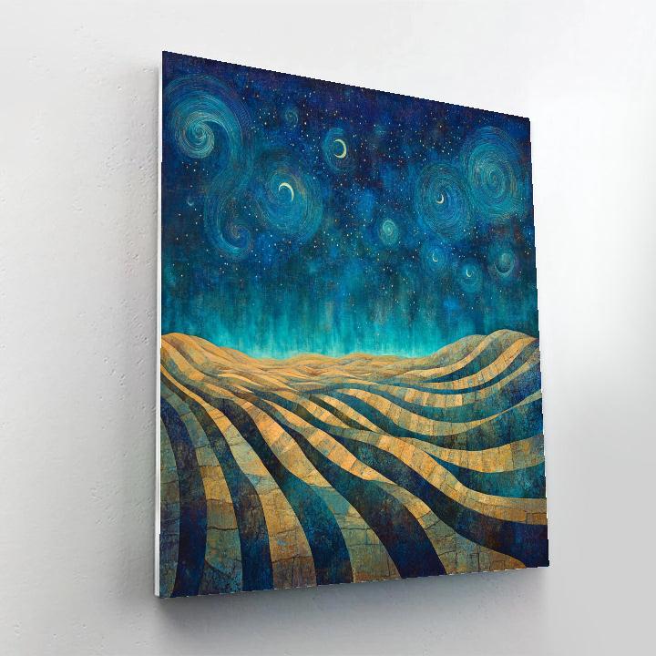 Max Ernst Inspired Celestial Dreamscape Number painting