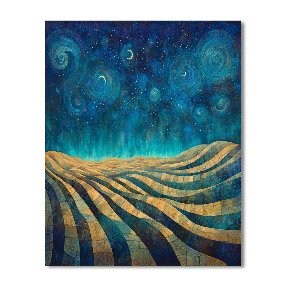 Max Ernst Inspired Celestial Dreamscape Number painting