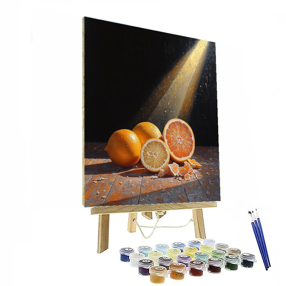 Caravaggio Inspired Nocturnal Citrus Decay painting number kit