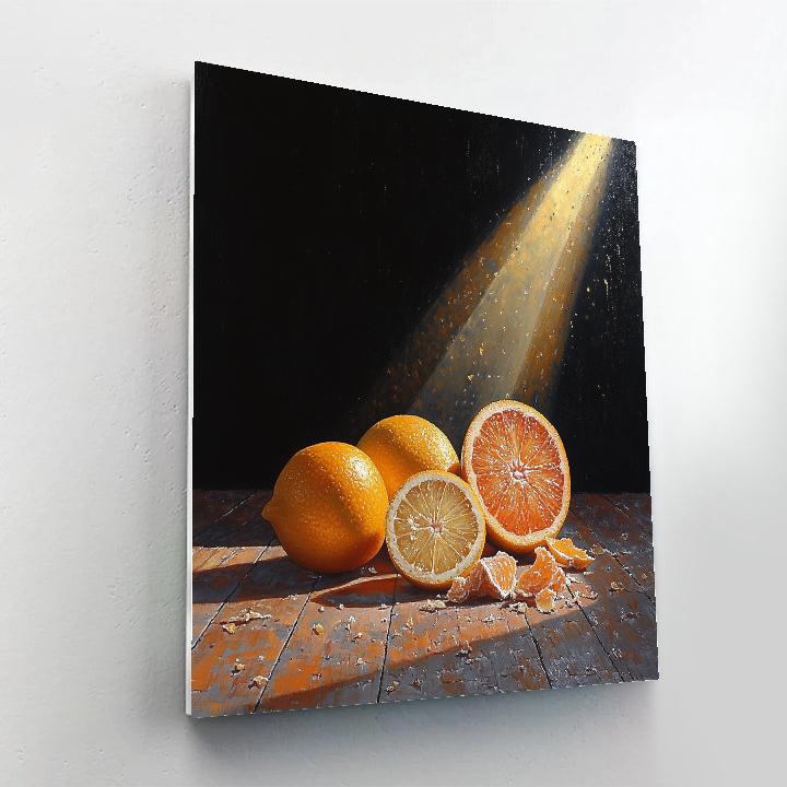 Caravaggio Inspired Nocturnal Citrus Decay painting number kit