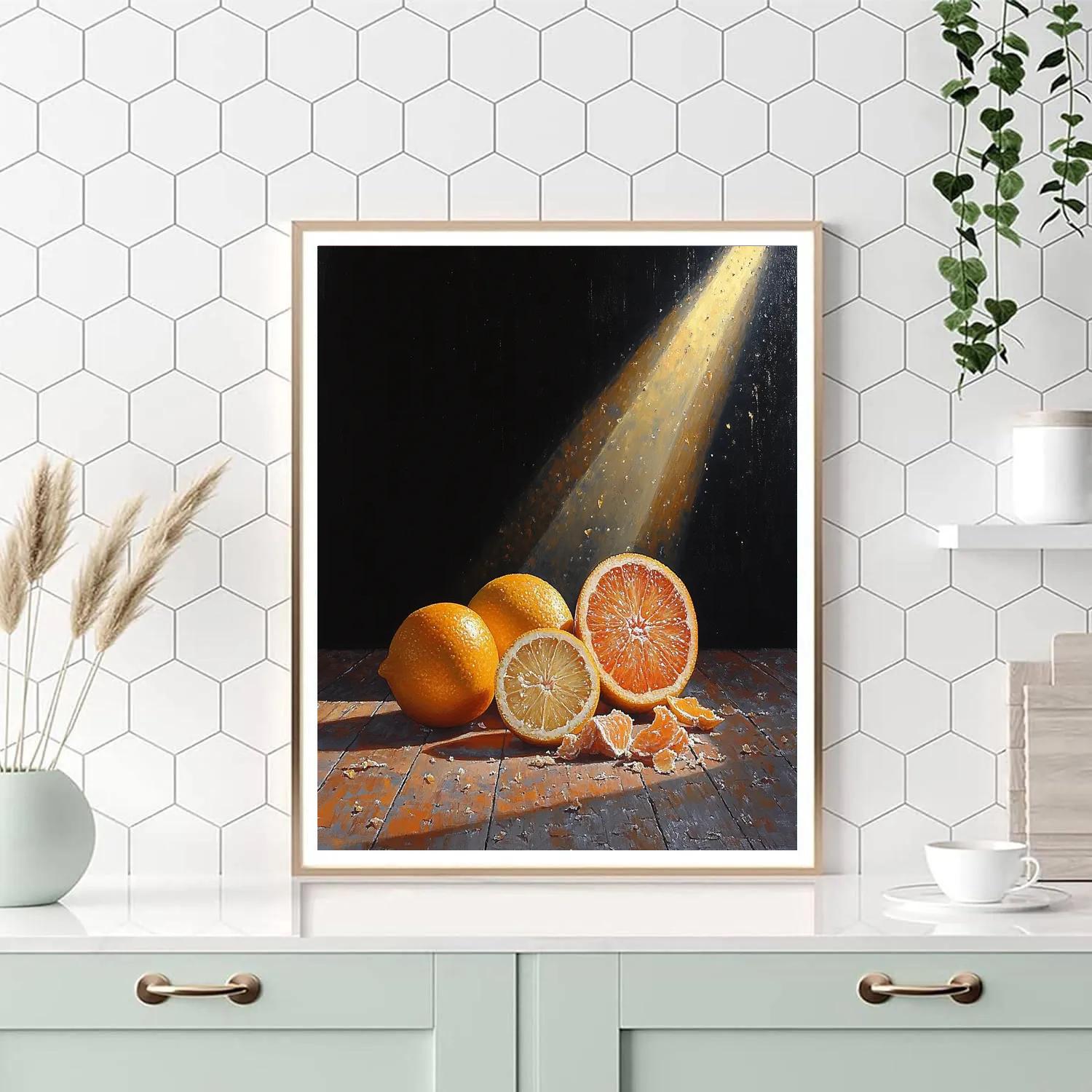 Caravaggio Inspired Nocturnal Citrus Decay painting number kit