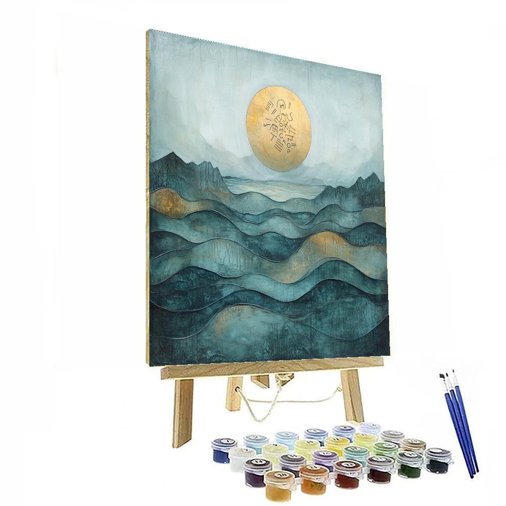 Max Ernst Inspired Ocean Of Symbols paint by color