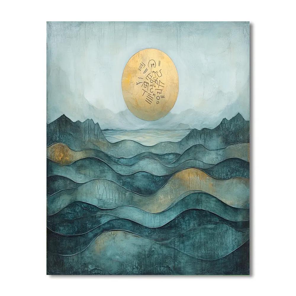 Max Ernst Inspired Ocean Of Symbols paint by color