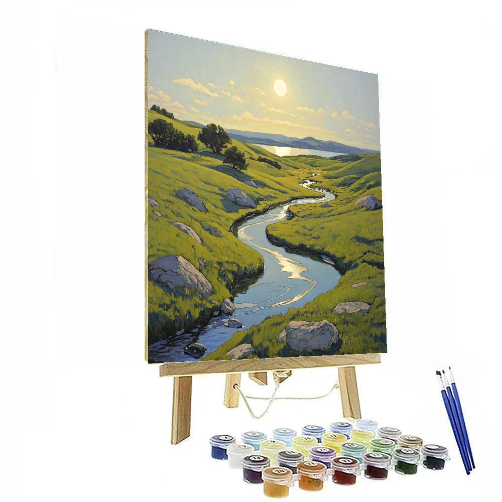 Franklin Carmichael Inspired Rolling Hills In Spring Green paint by color