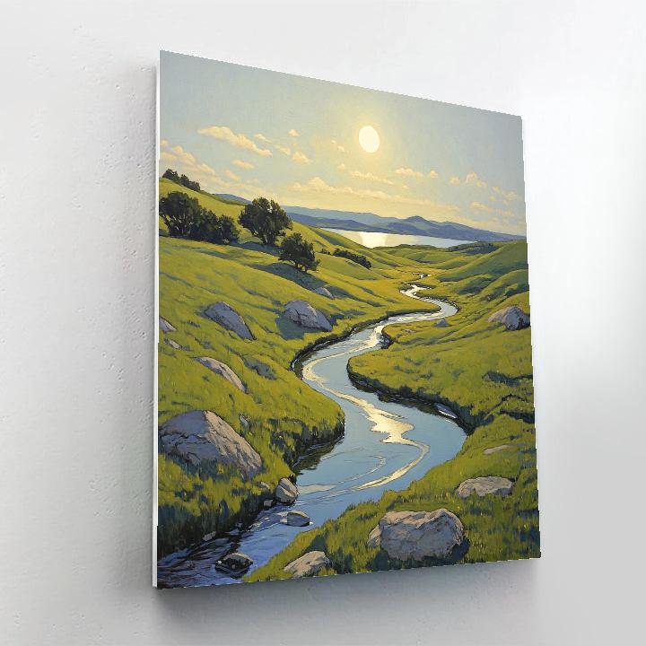 Franklin Carmichael Inspired Rolling Hills In Spring Green paint by color