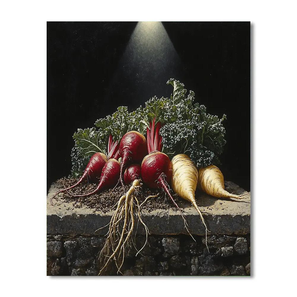 Caravaggio Inspired Autumn Root Study paint by number