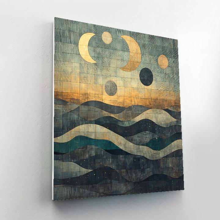 Max Ernst Inspired Lunar Tapestry paint by numbers