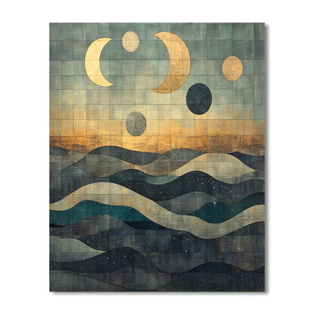 Max Ernst Inspired Lunar Tapestry paint by numbers