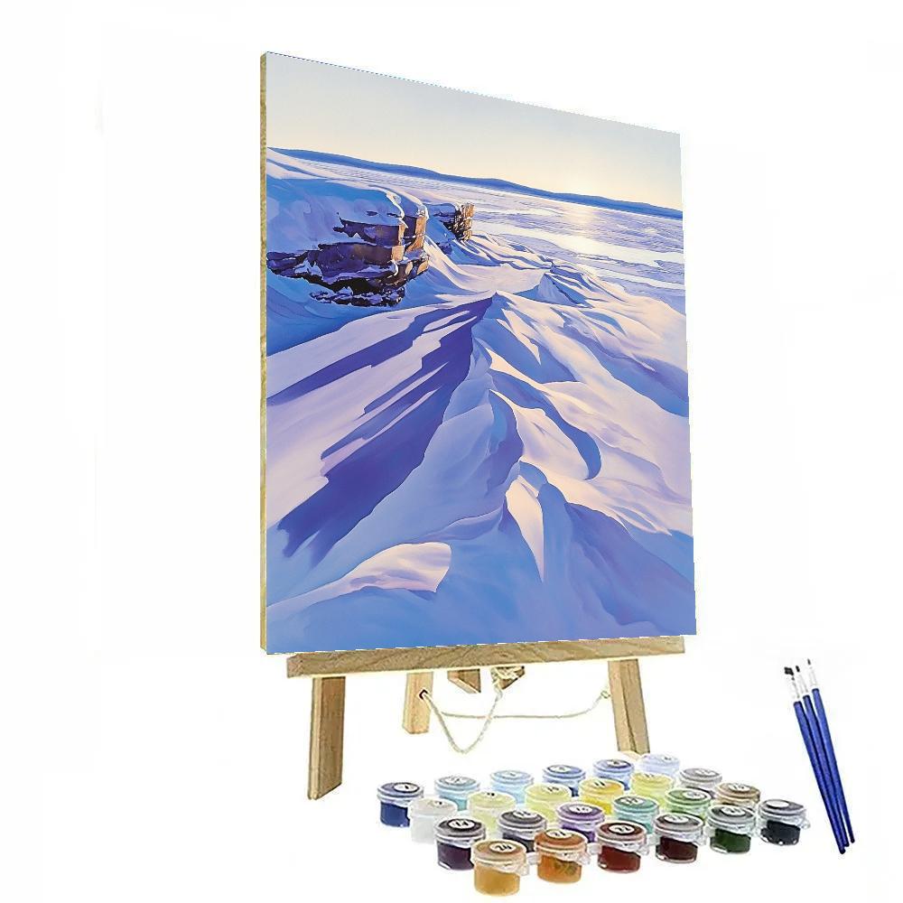 Franklin Carmichael Inspired Winter Shadows On Snow Numbered painting kits