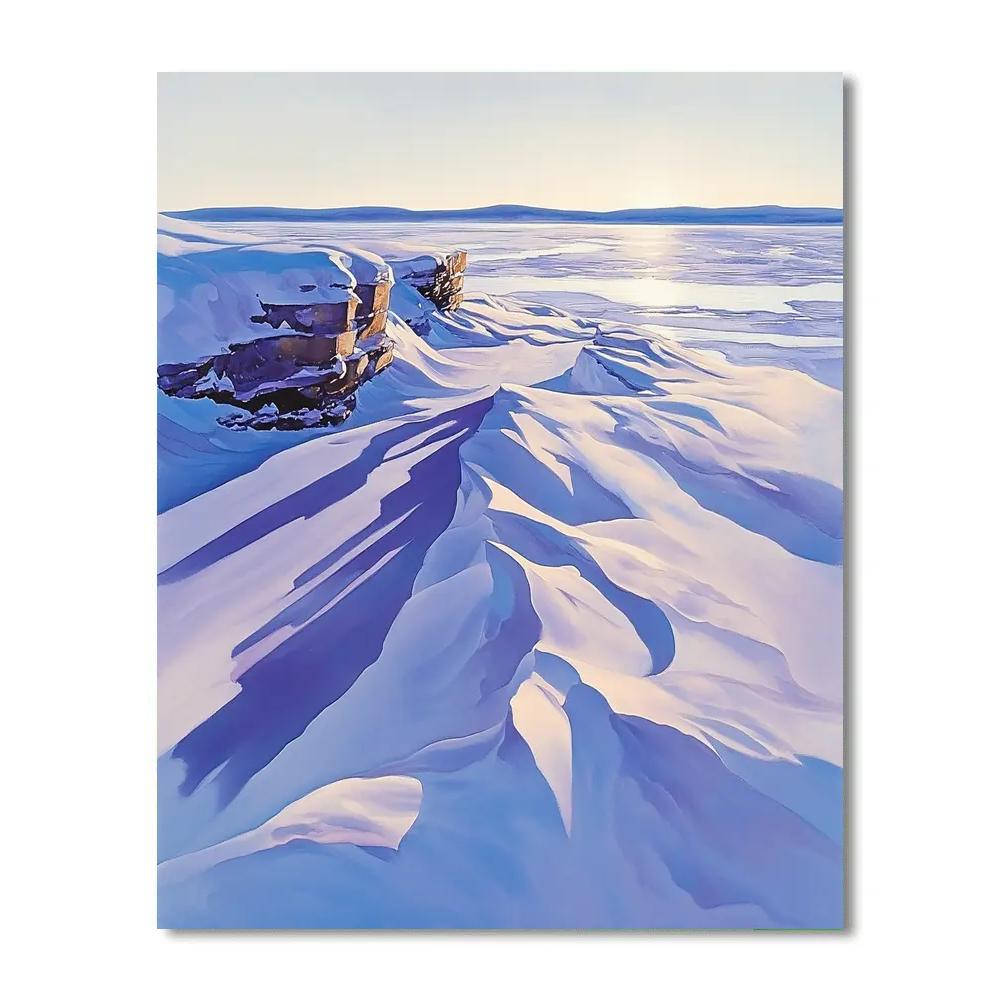 Franklin Carmichael Inspired Winter Shadows On Snow Numbered painting kits
