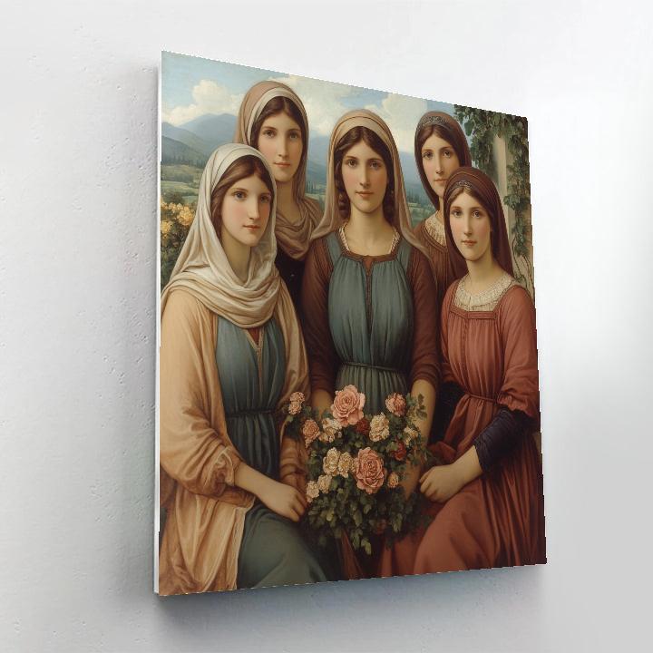 Raphael Inspired Family Portrait paint by numbers
