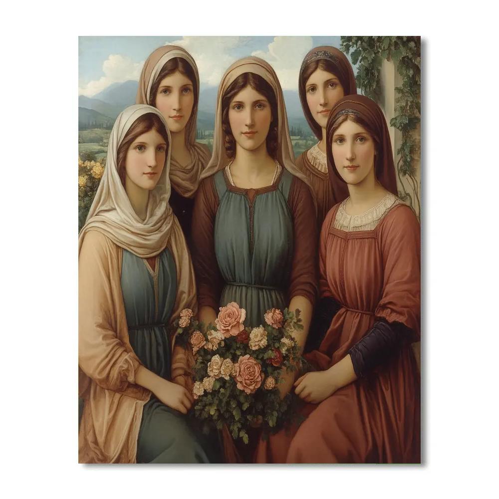 Raphael Inspired Family Portrait paint by numbers