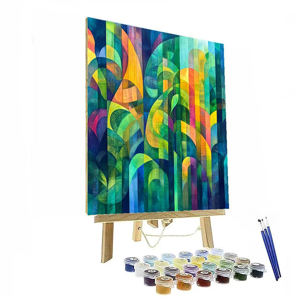 Wassily Kandinsky Inspired Rainforest Symphony Numbered painting kits