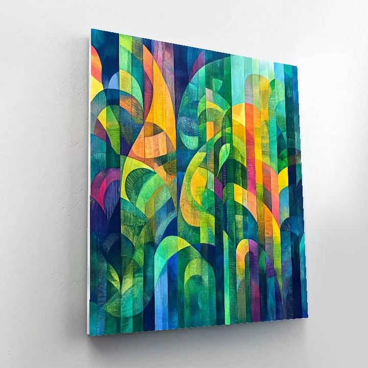 Wassily Kandinsky Inspired Rainforest Symphony Numbered painting kits