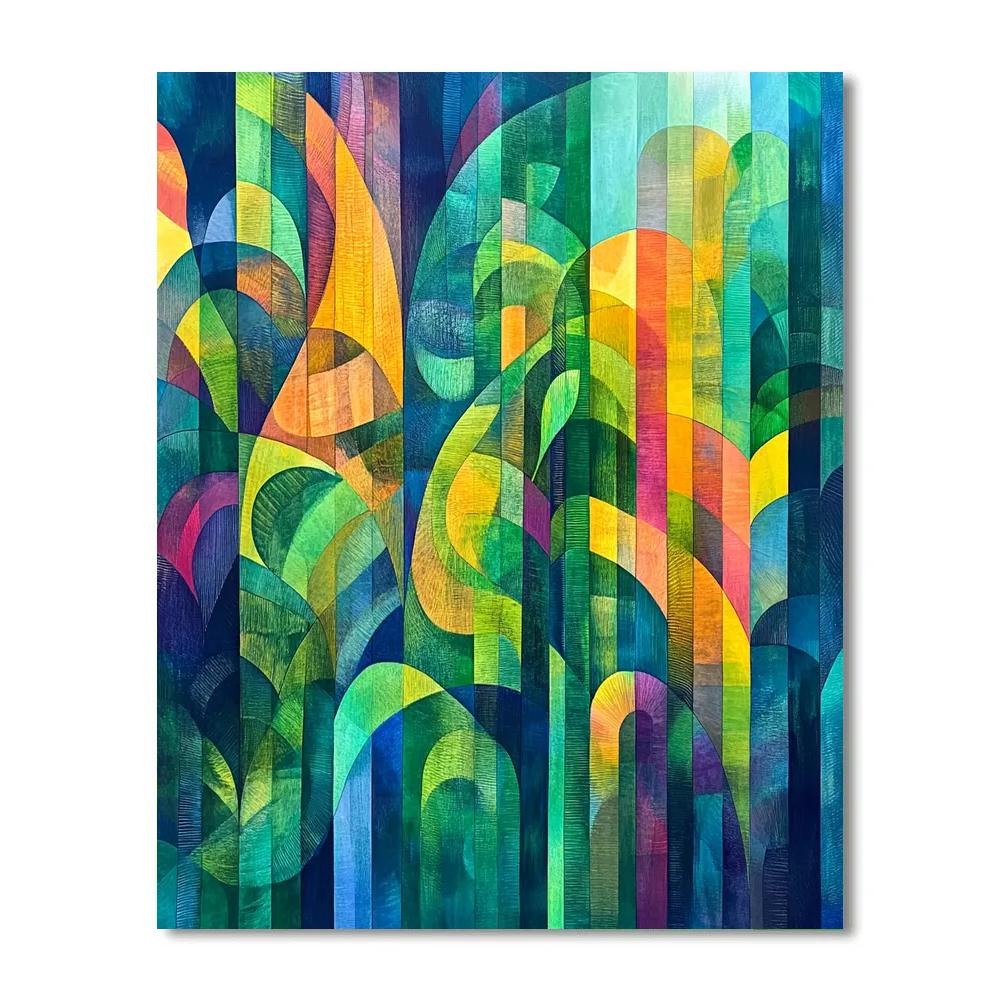 Wassily Kandinsky Inspired Rainforest Symphony Numbered painting kits