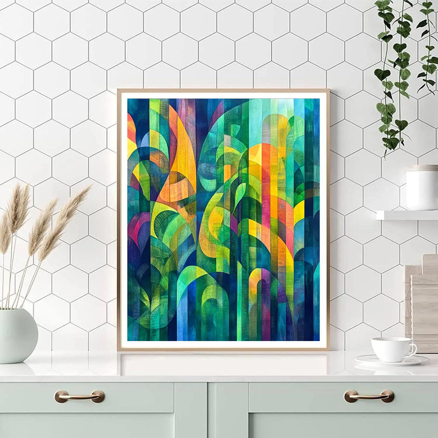 Wassily Kandinsky Inspired Rainforest Symphony Numbered painting kits