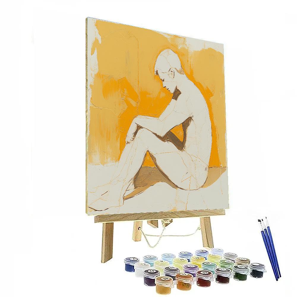 Egon Schiele Inspired Solitary Portrait painting number kit