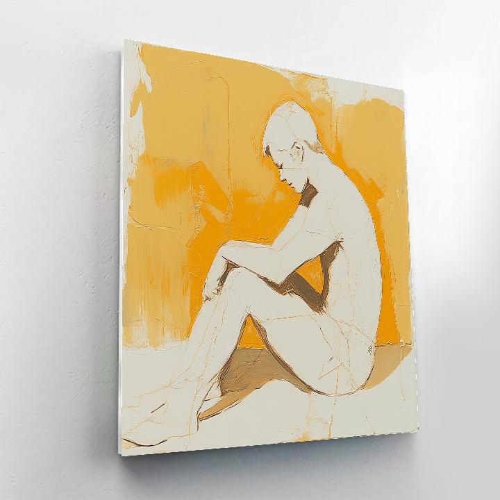 Egon Schiele Inspired Solitary Portrait painting number kit