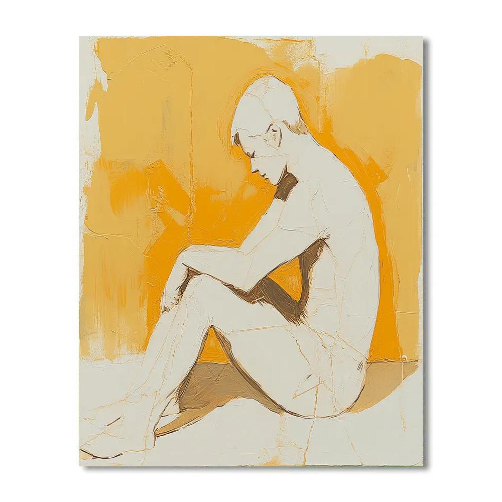 Egon Schiele Inspired Solitary Portrait painting number kit