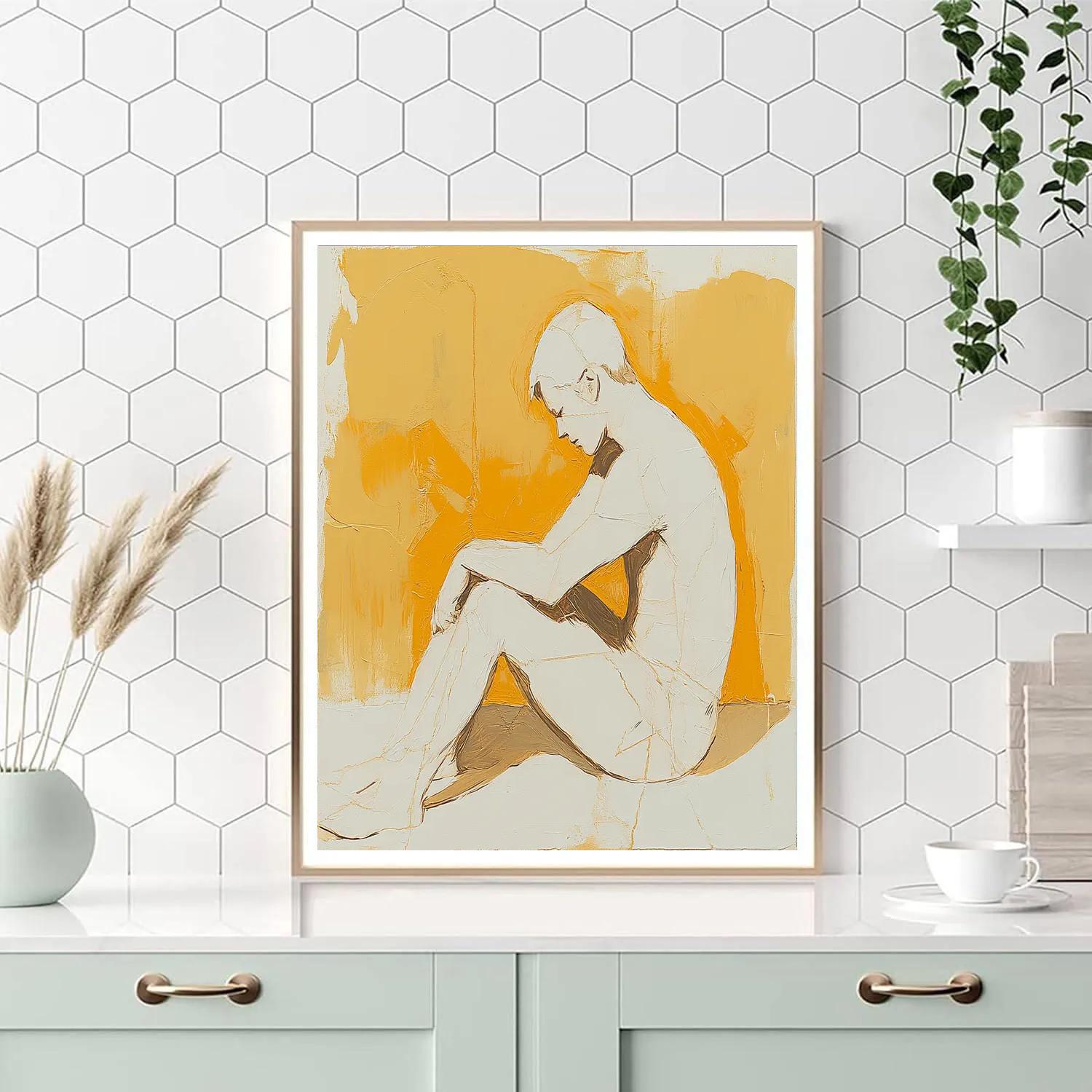 Egon Schiele Inspired Solitary Portrait painting number kit