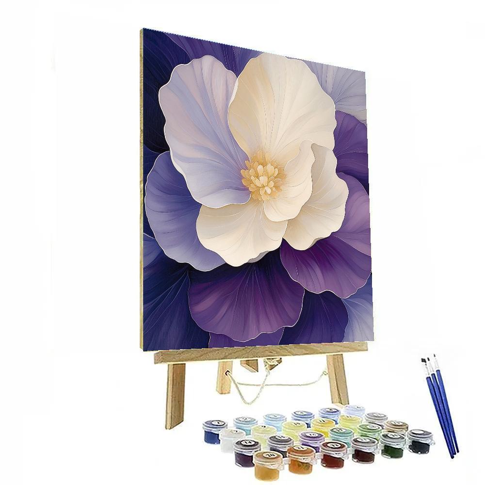 Georgia O’Keeffe Inspired Magnified Evening Primrose In Violet paint by numbers