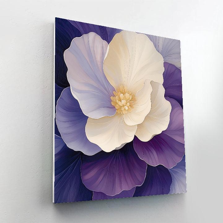 Georgia O’Keeffe Inspired Magnified Evening Primrose In Violet paint by numbers
